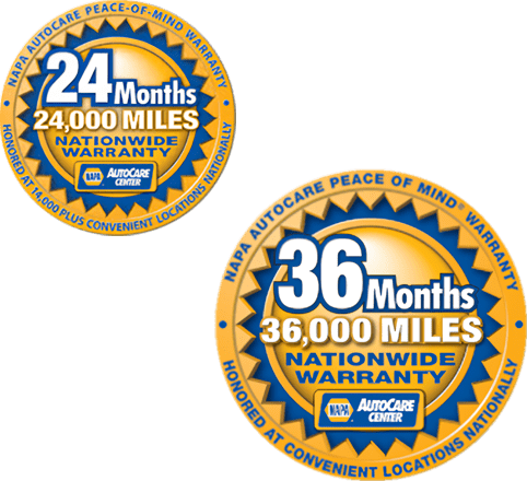 napa 24 & 36 months warranty