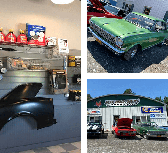 photos of fox brothers automotive, an auto body repair shop in boonville